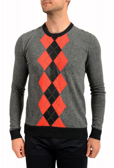 Just Cavalli Men's Alpaca Mohair Crewneck Pullover Sweater 