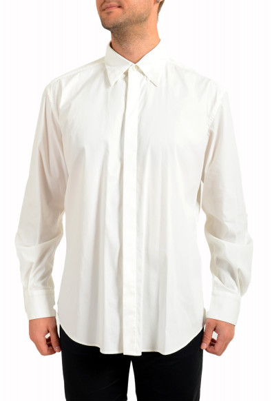 Versace Men's White Long Sleeve Button Down Casual Shirt 