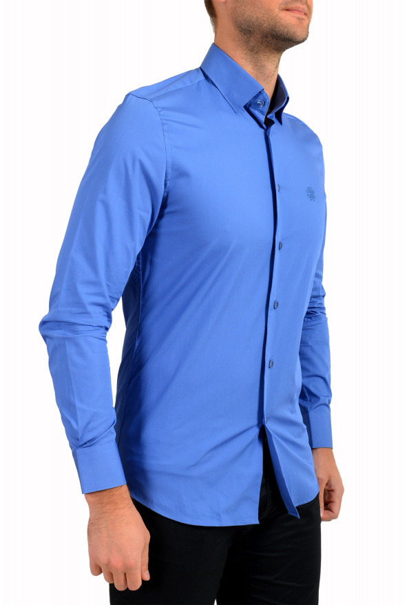 Roberto Cavalli Men's Royal Blue Long Sleeve Dress Shirt : Picture 2
