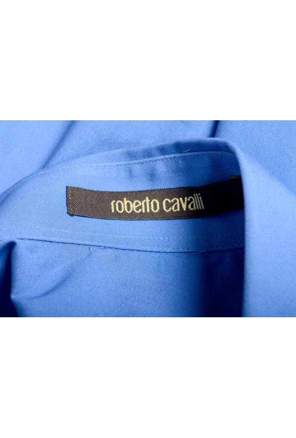 Roberto Cavalli Men's Royal Blue Long Sleeve Dress Shirt : Picture 9