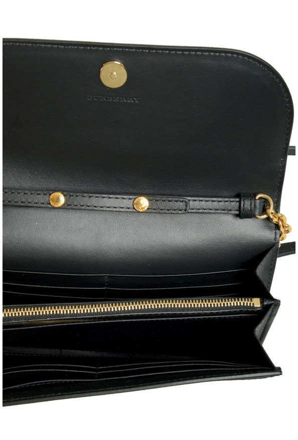 Burberry Women's Black Pebbled Leather Wallet Shoulder Bag: Picture 6