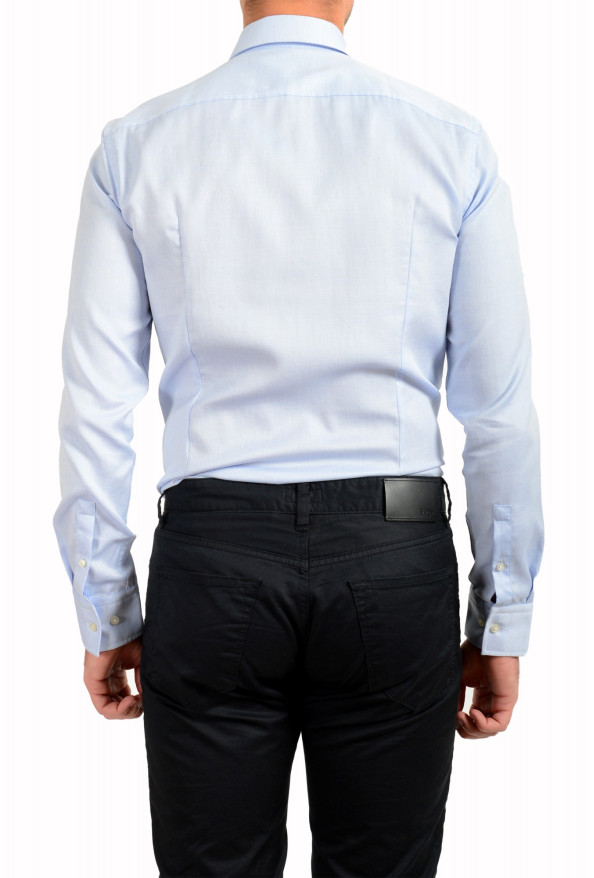 Hugo Boss Men's "Jason" Blue Slim Fit Geometric Print Button Down Dress Shirt: Picture 5