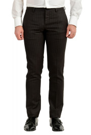 Dolce & Gabbana Men's "Martini" Brown Wool Striped Two Button Three Piece Suit: Picture 11