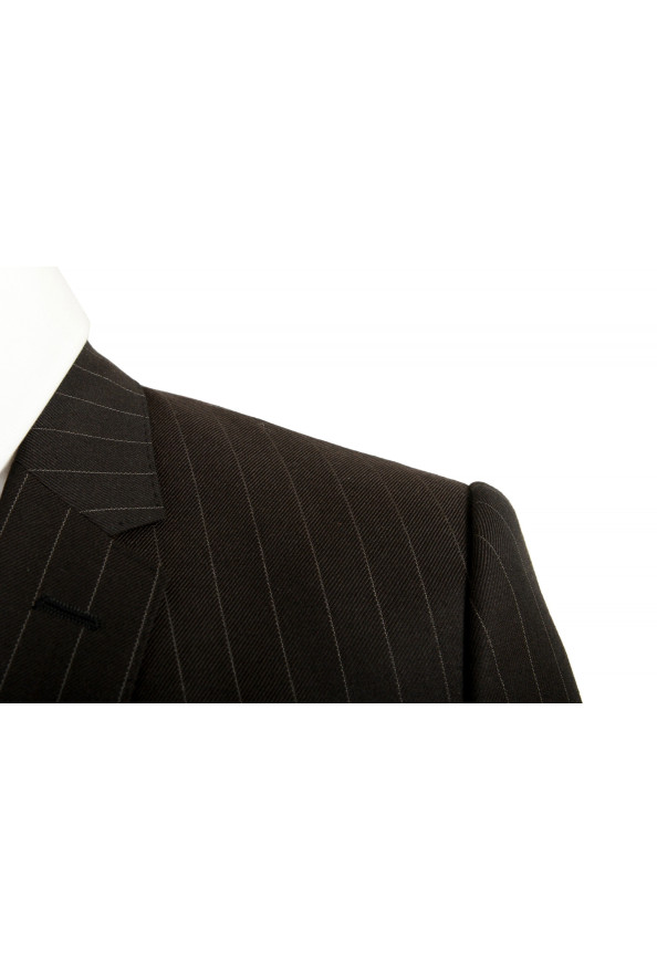 Dolce & Gabbana Men's "Martini" Brown Wool Striped Two Button Three Piece Suit: Picture 7