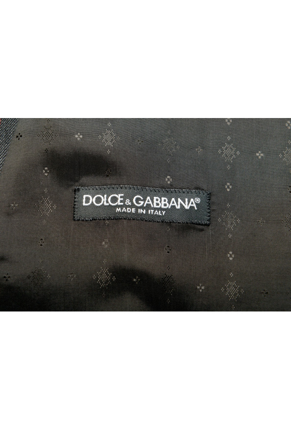 Dolce & Gabbana Men's Gray Silk Wool Striped Two Button Three Piece Suit: Picture 14
