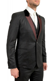 Dolce & Gabbana Men's Gray Silk Wool Striped Two Button Three Piece Suit: Picture 5