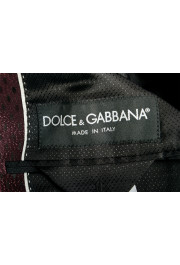 Dolce & Gabbana Men's Violet Silk Geometric Print Two Button Three Piece Suit: Picture 15