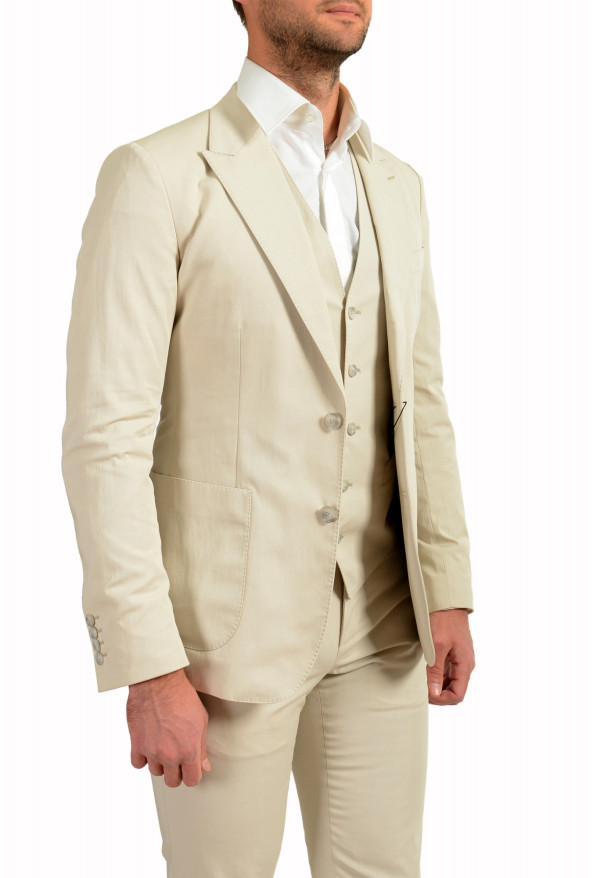 Dolce & Gabbana Men's Stone Gray Two Button Three Piece Suit: Picture 5