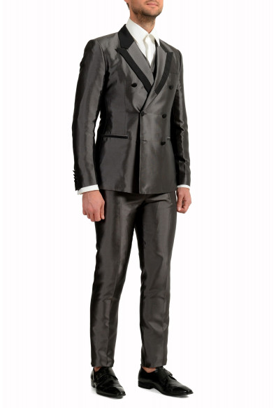 Dolce & Gabbana Men's Gray 100% Silk Double Breasted Three Piece Suit: Picture 2