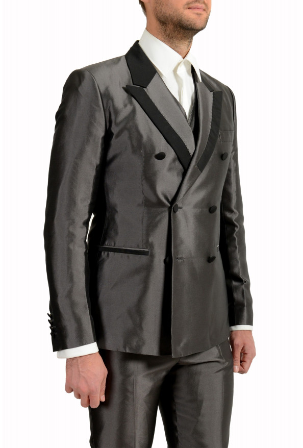 Dolce & Gabbana Men's Gray 100% Silk Double Breasted Three Piece Suit: Picture 5