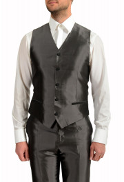 Dolce & Gabbana Men's Gray 100% Silk Double Breasted Three Piece Suit: Picture 8