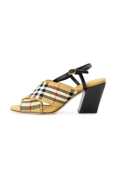 Burberry Women's "Baslow" High Heel Slingback Pumps Ankle Strap Sandals Shoes: Picture 2