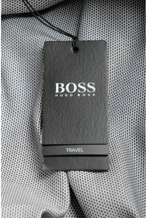 Hugo Boss Men's "Jason" Slim Fit Geometric Print Button Down Dress Shirt: Picture 8