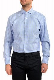 Hugo Boss Men's "Mark US" Sharp Fit Blue Plaid Long Sleeve Dress Shirt: Picture 5