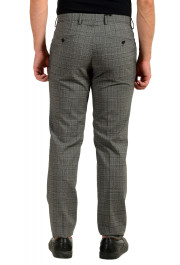 Hugo Boss Men's "Genesis4" Slim Fit Gray Plaid Flat Front 100% Wool Dress Pants: Picture 3