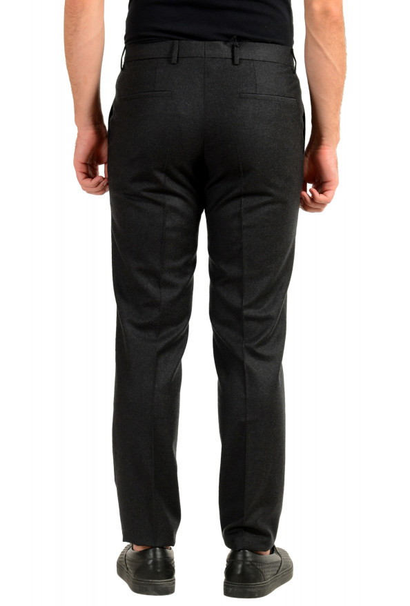 Hugo Boss Men's "Giro5" Slim Fit Dark Gray Flat Front 100% Wool Dress Pants: Picture 3