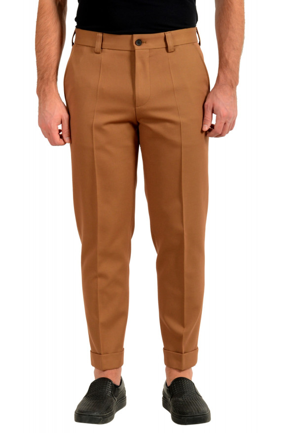 Hugo Boss Men's "Perin1" Brown Wool Casual Pants