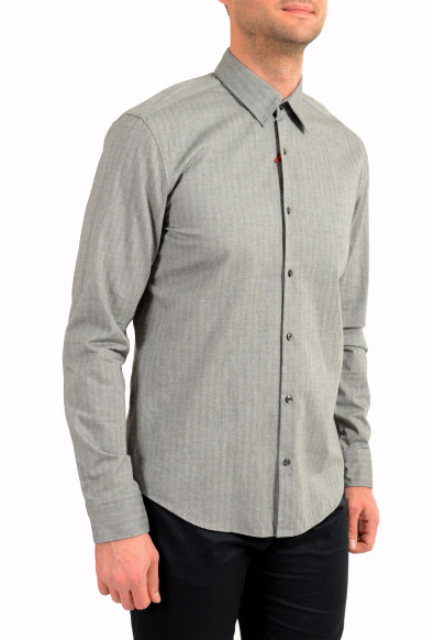 Hugo Boss Men's "Ermo" Casual Slim Fit Gray Long Sleeve Casual Shirt: Picture 2