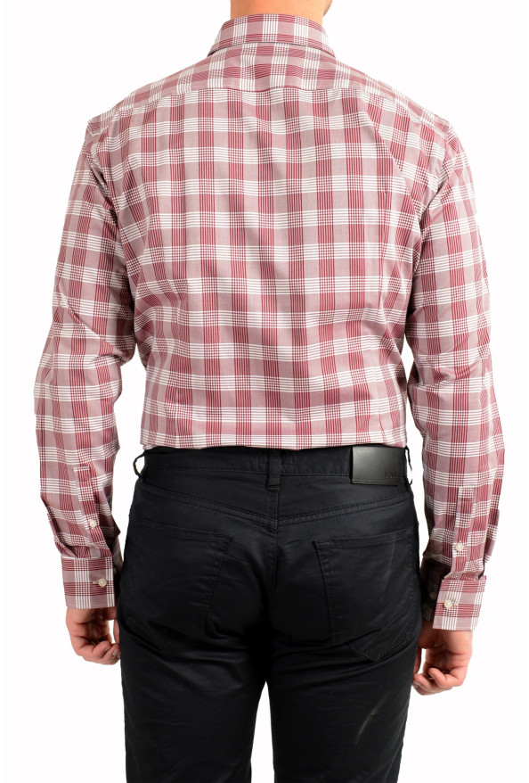 Hugo Boss Men's "Jason" Slim Fit Plaid Long Sleeve Dress Shirt: Picture 6