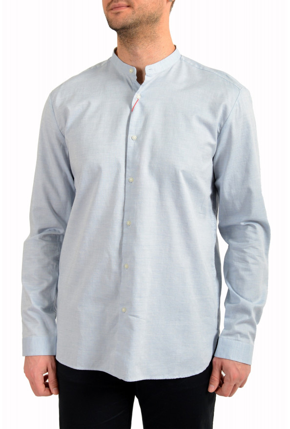 Hugo Boss Men's "Eddison-W" Egyptian Cotton Blue Long Sleeve Casual Shirt