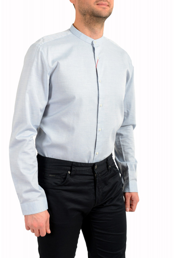Hugo Boss Men's "Eddison-W" Egyptian Cotton Blue Long Sleeve Casual Shirt: Picture 5