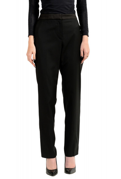 Hugo Boss Women's "Taxtiny1" Black Wool Tuxedo Style Pants