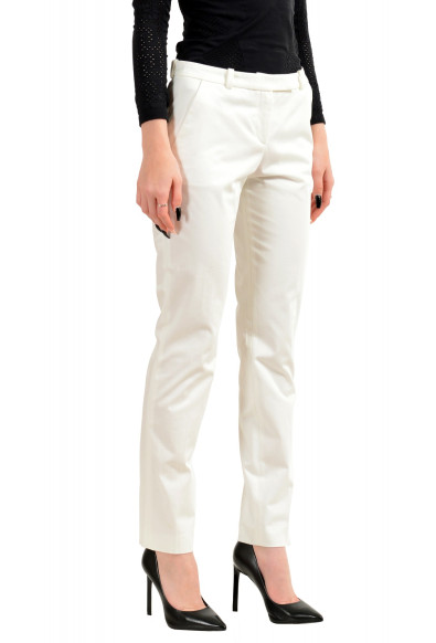 Hugo Boss Women's "Harile" White Flat Front Trousers Pants: Picture 2