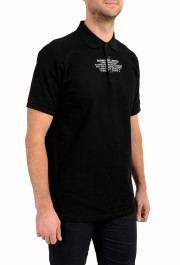 Burberry Men's "Arlo" Black Logo Print Short Sleeve Polo Shirt: Picture 2