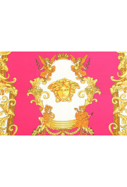 Versace Pink & Gold Barocco Print 100% Silk Large Shawl Scarf: Picture 2