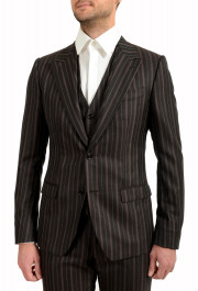 Dolce & Gabbana Men's 100% Wool Striped Two Button Three Piece Suit: Picture 4