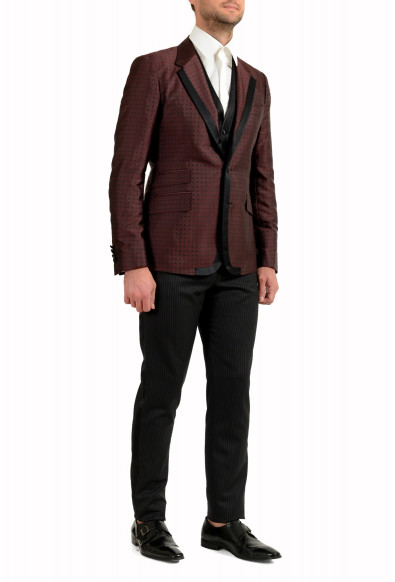 Dolce & Gabbana Men's Silk Wool Geometric Print Two Button Three Piece Suit: Picture 2