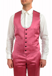 Dolce & Gabbana Men's 100% Silk Purple Two Button Three Piece Suit: Picture 8
