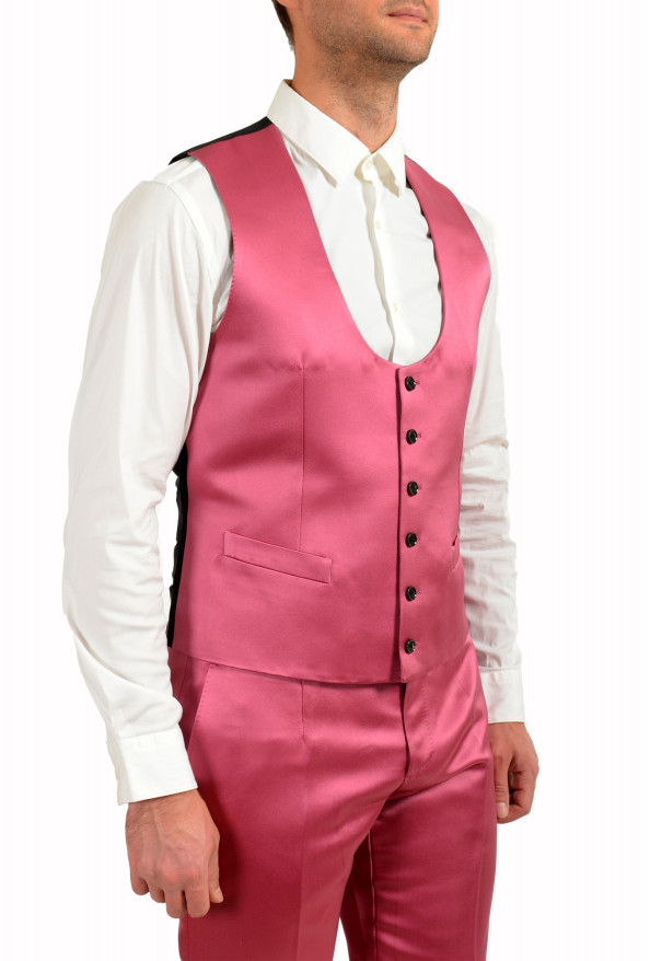 Dolce & Gabbana Men's 100% Silk Purple Two Button Three Piece Suit: Picture 9