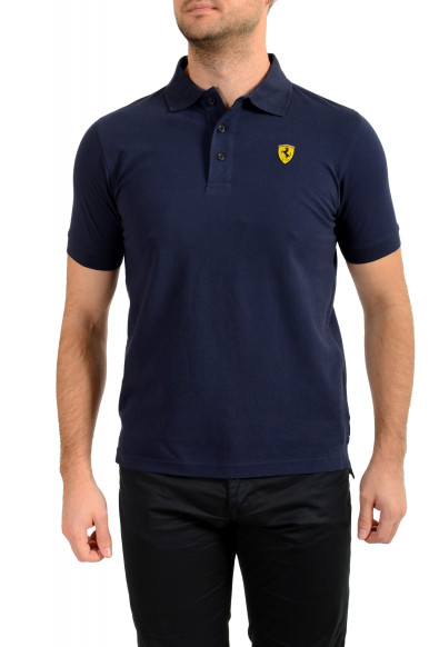 Scuderia Ferrari Men's Navy Blue Short Sleeve Polo Shirt