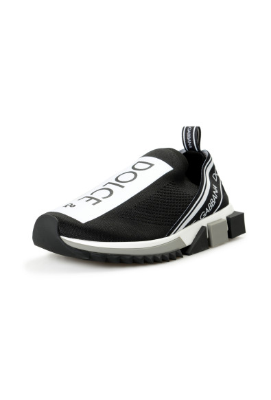 Dolce & Gabbana Men's Multi-Color Logo Print Leather & Canvas Sneakers Shoes