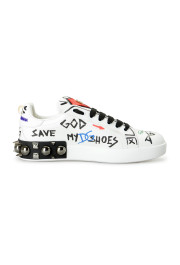 Dolce & Gabbana Women's Multi-Color Logo Print Leather Sneakers Shoes: Picture 5
