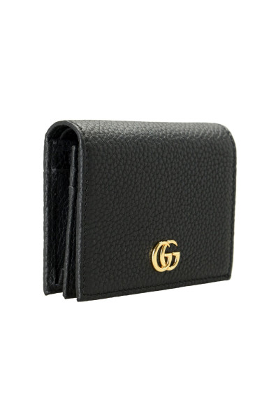 Gucci Women's Black Textured Leather With Double G metal Detail Wallet