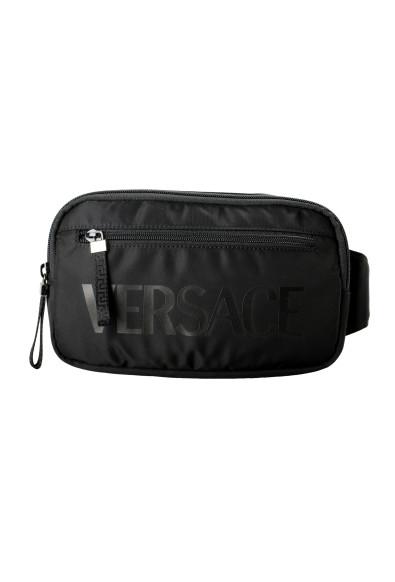 Versace Unisex Black La Greca Signature Funny Pack Belt Bag
