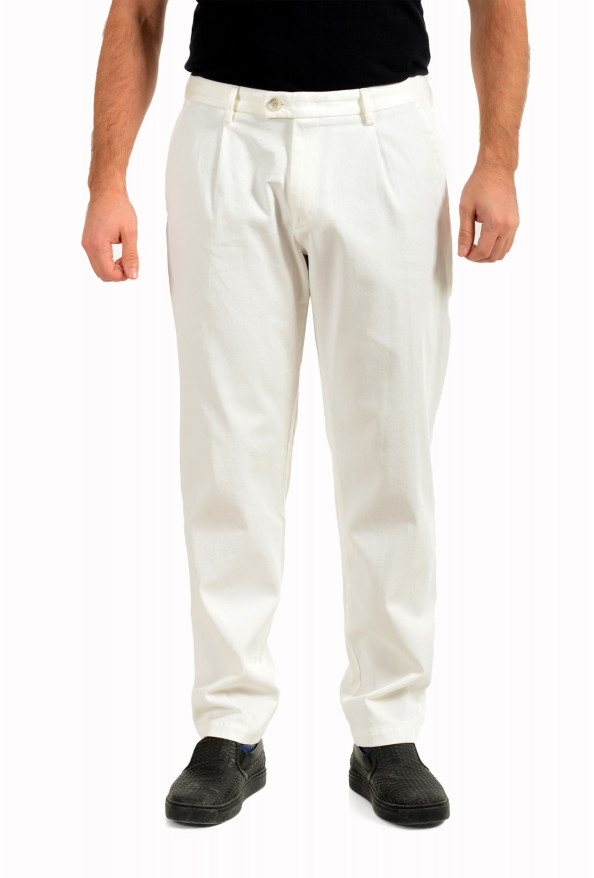 Hugo Boss Men's "Piko-Pleats" White Casual Pants 