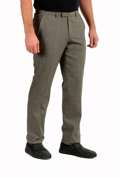 Hugo Boss Men's "T-Olan" Gray 100% Wool Plaid Pleated Front Pants
