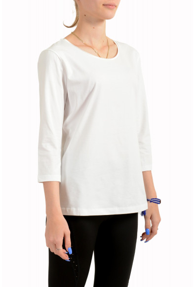 Hugo Boss Women's "Emmina_GSU" White 3/4 Sleeve Blouse Top: Picture 2