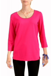 Hugo Boss Women's "E4967" Pink 3/4 Sleeve Stretch Blouse Top