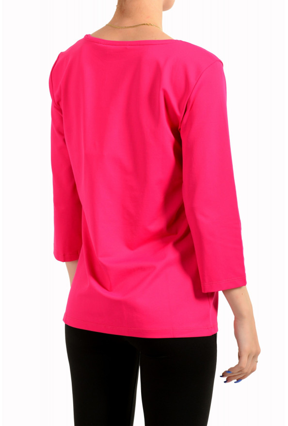 Hugo Boss Women's "E4967" Pink 3/4 Sleeve Stretch Blouse Top: Picture 3