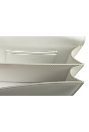 Dolce & Gabbana Women's White Leather Gold Metallic Logo Crossbody Bag: Picture 6
