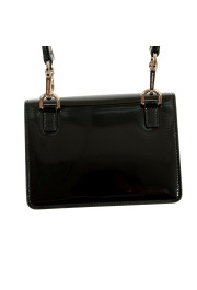 Dolce & Gabbana Women's Black Leather Silver Metallic Logo Crossbody Bag: Picture 4