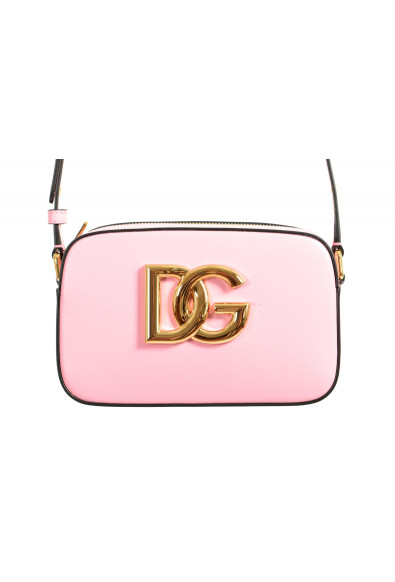 Dolce & Gabbana Women's Rosa Baby Pink Leather Gold Metallic Logo Crossbody Bag: Picture 2