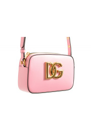 Dolce & Gabbana Women's Rosa Baby Pink Leather Gold Metallic Logo Crossbody Bag: Picture 3