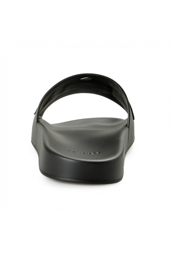 Versace Men's Black Leather Gold Medusa Flip Flops Pool Slide Sandals Shoes: Picture 3