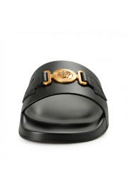 Versace Men's Black Leather Gold Medusa Flip Flops Pool Slide Sandals Shoes: Picture 5