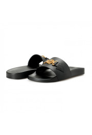 Versace Men's Black Leather Gold Medusa Flip Flops Pool Slide Sandals Shoes: Picture 8